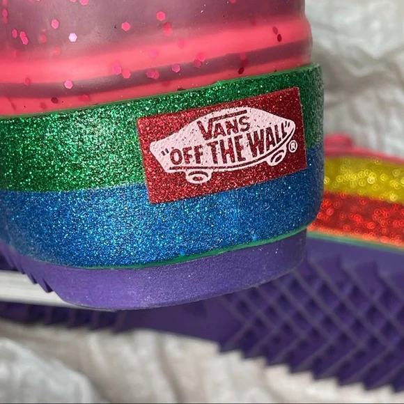 Vans Rainbow Glitter Old Skool Stacked Sneaker - Picture 5 of 15